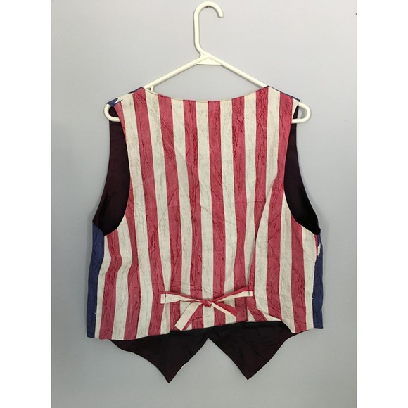 Smoke Valley Vest Womens L/XL Blue USA Flag Stars Stripes Patriotic‎ Americana - Picture 2 of 10